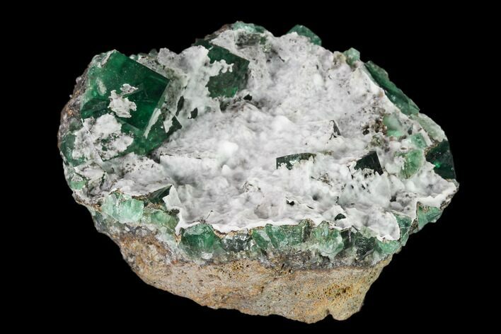 Aragonite Encrusted Fluorite Crystal Cluster - Rogerley Mine #135710